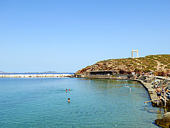 Naxos Town beach on Naxos.