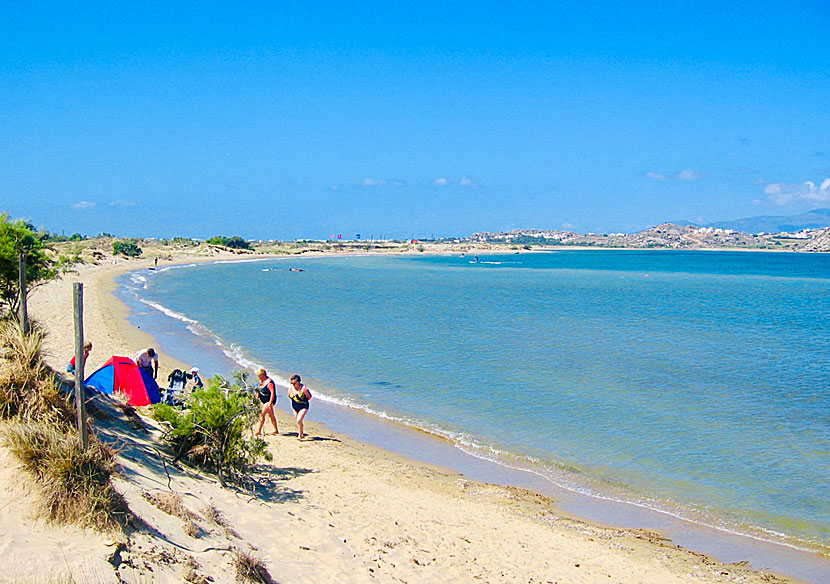 Laguna beach near the beach of Agios Georgios and Naxos town.