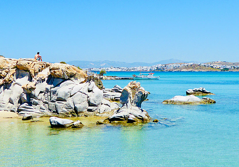 The very special stone rocks at Kolymbithres beach in Paros.