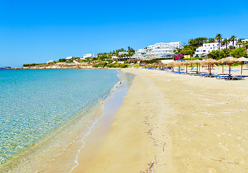 The best beaches on Paros. New Golden beach.