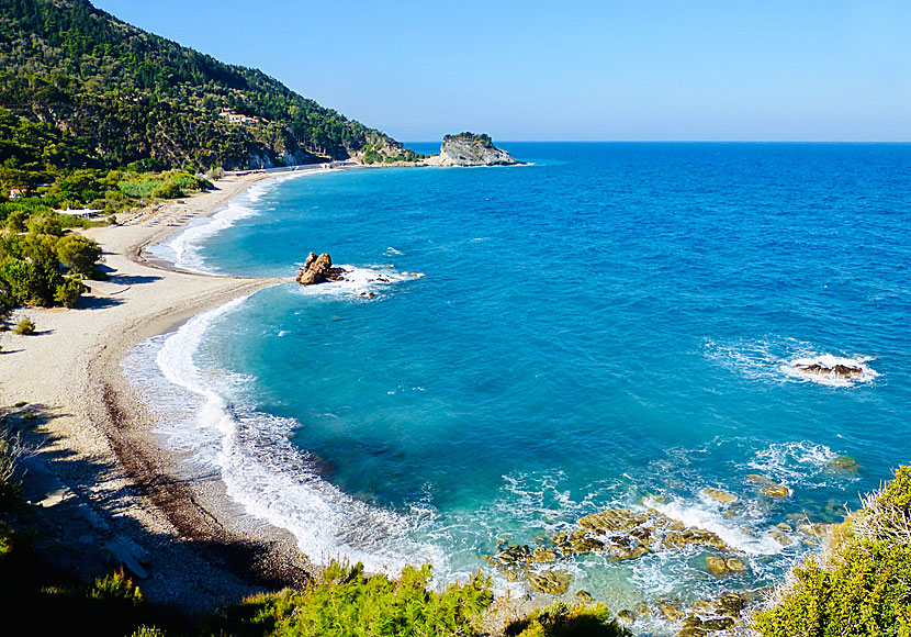 Don't miss Potami beach and waterfalls when you travel to Karlovassi on Samos.
