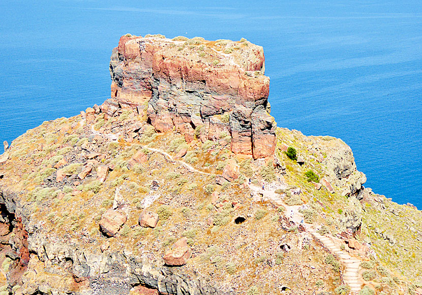 The ancient city that was located in Skaros Rock on Santorini.