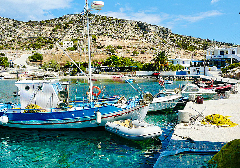 The port at Schinoussa in the Small Cyclades.