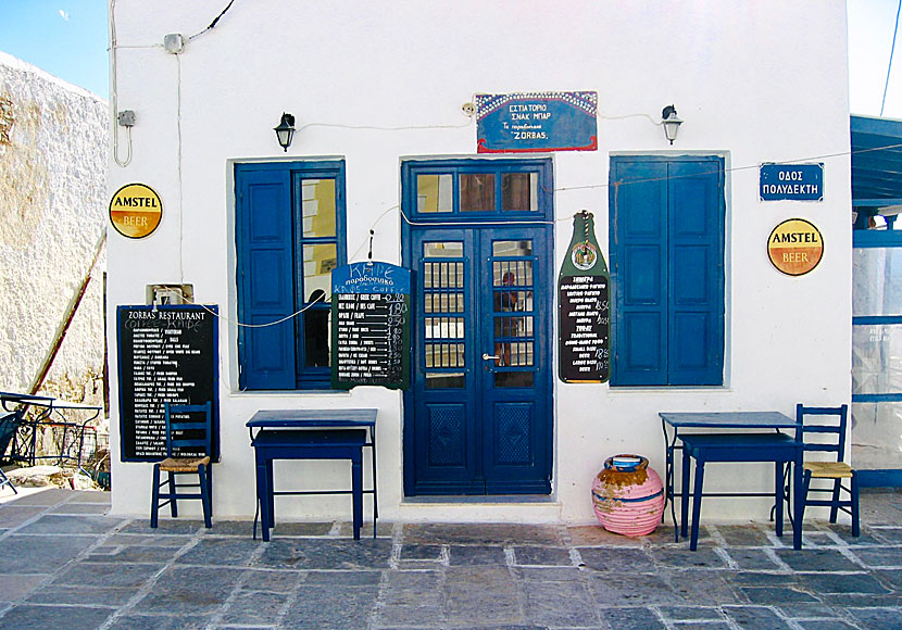 Zorbas Restaurant in the square of Chora on Serifos.