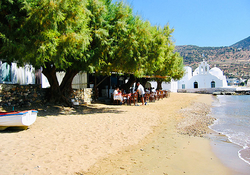 Vathy beach on the island of Sifnos in Greece.