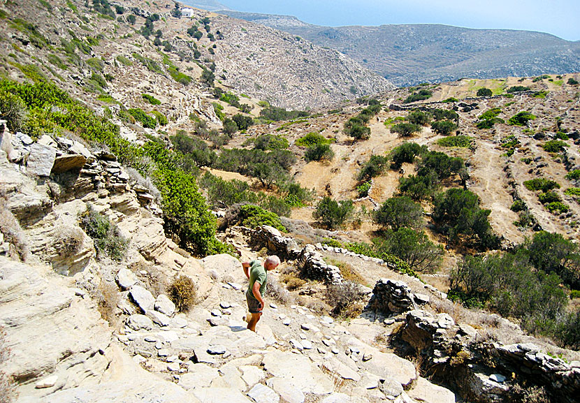 Hike on Sikinos in the Cyclades.