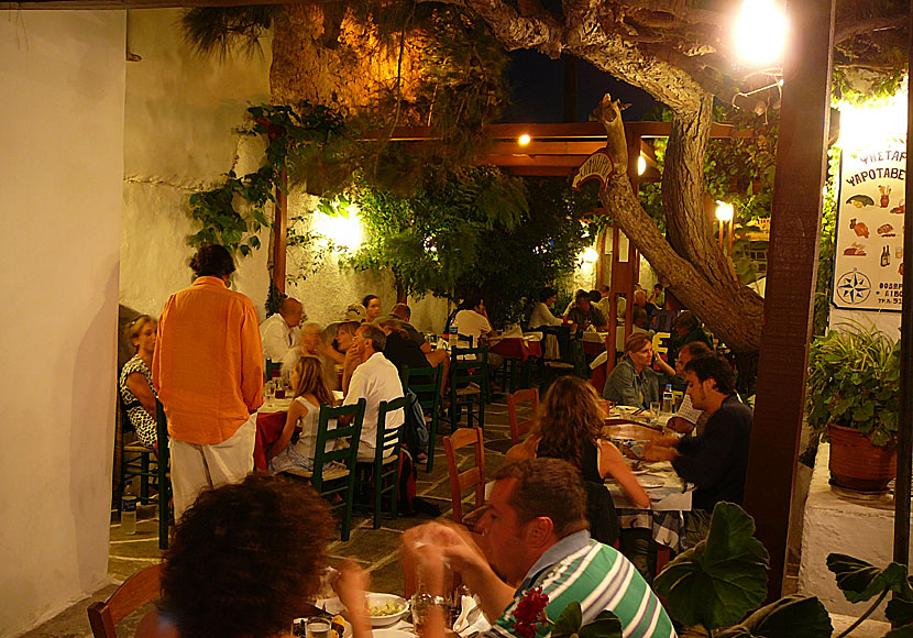Taverna Klimataria in Kastro (Chora) on Sikinos in the Cyclades.