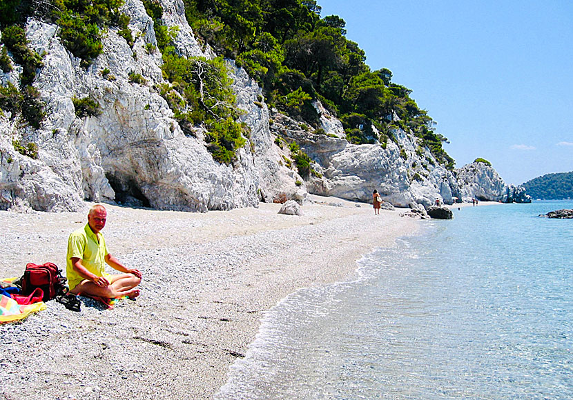 Hovolo beach is one of the best beaches on Skopelos in the Sporades.