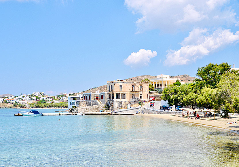 The village of Posidonia is located just after Agathopes beach on Syros.
