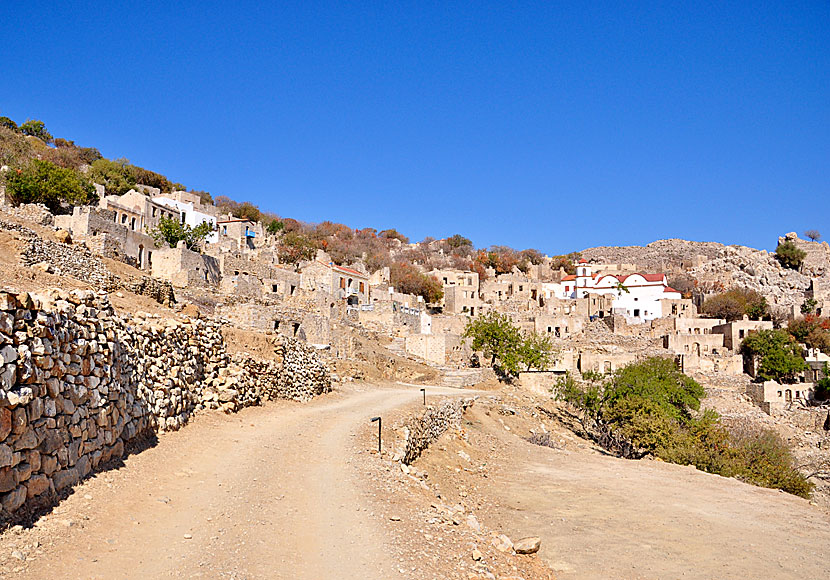 The uninhabited village of Mikro Chorio on Tilos in Greece.