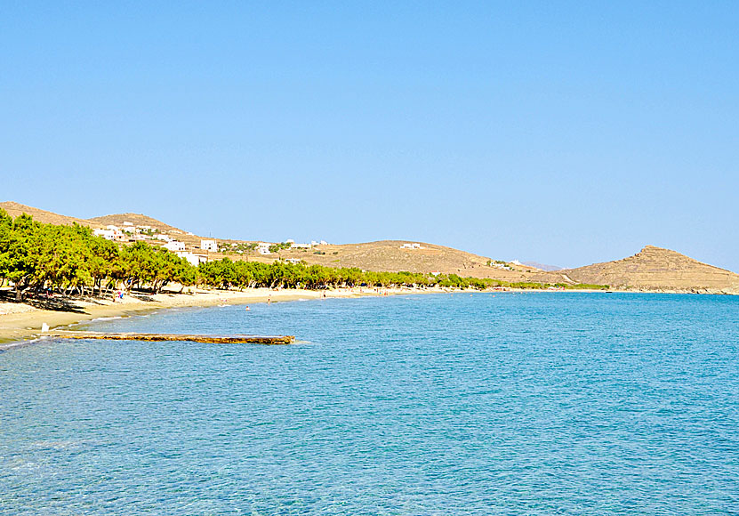 The beach of Agios Fokas on Tinos.