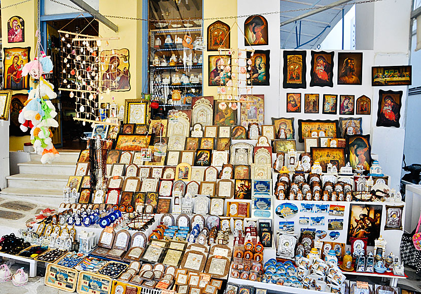Buy holy icons on Tinos in Greece.