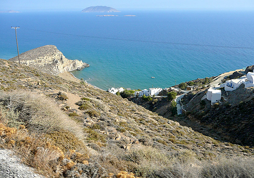 Klisidi beach is one of the best sandy beaches on Anafi in the Cyclades.