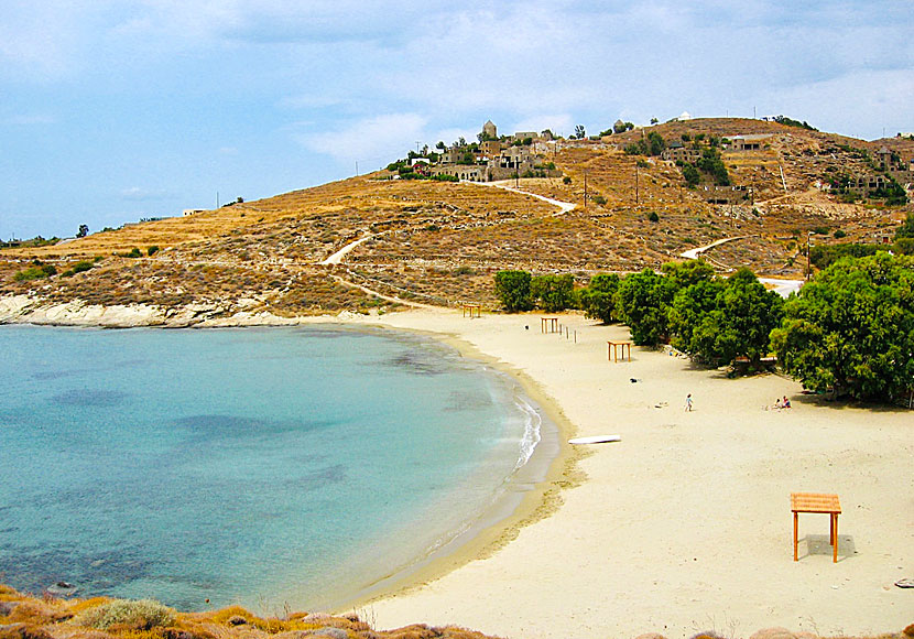 Koundouros beach on the island of Kea in Greece.
