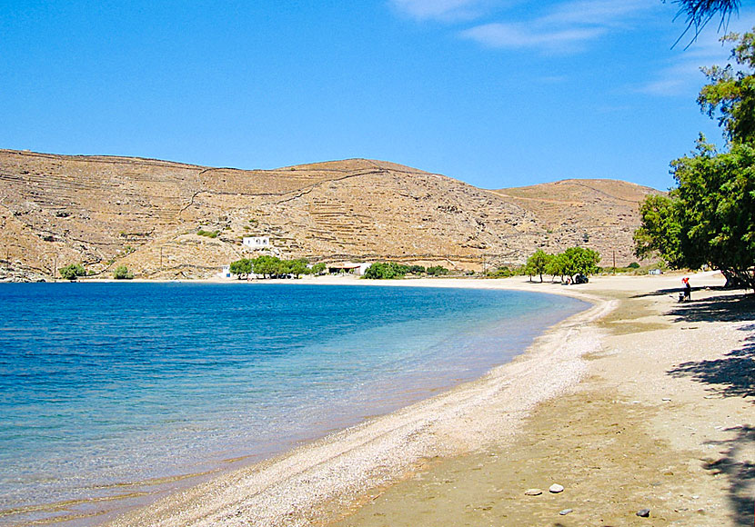 Apokrousi beach on Kythnos is one of the island's best beaches.