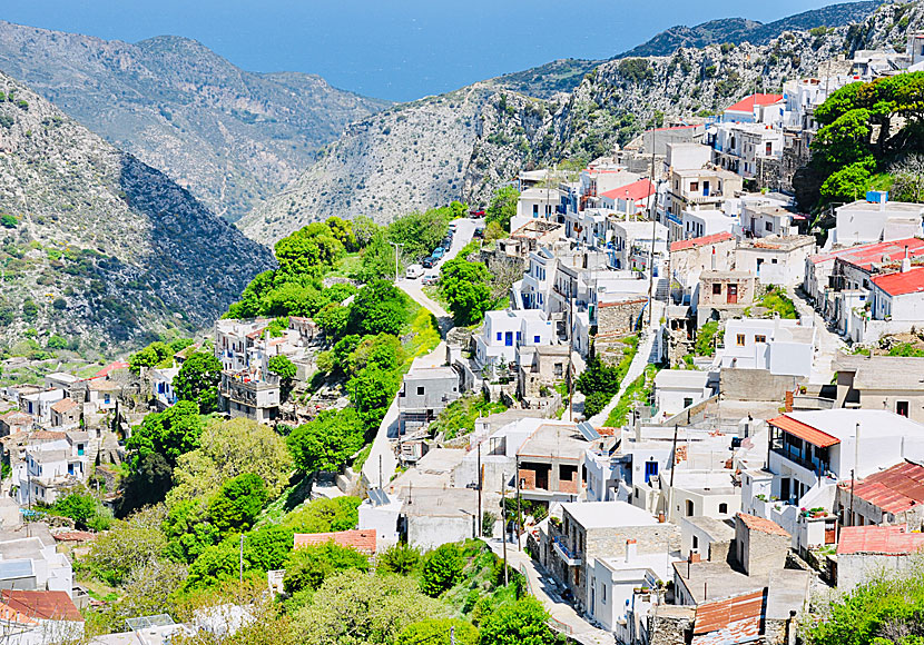 Koronos is one of several genuine mountain villages on Naxos in the Cyclades.
