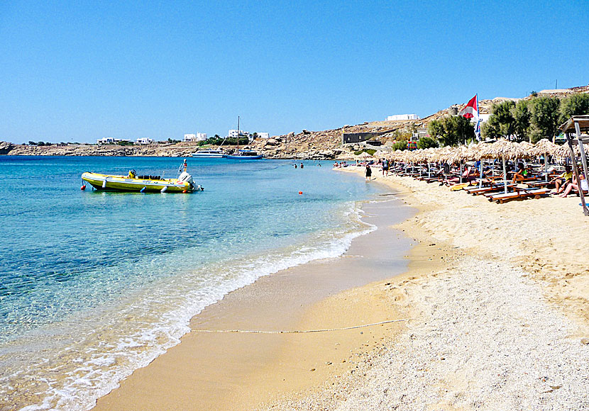 Paradise beach is one of Mykonos most popular beaches.