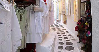 Alleyways in Mykonos town.