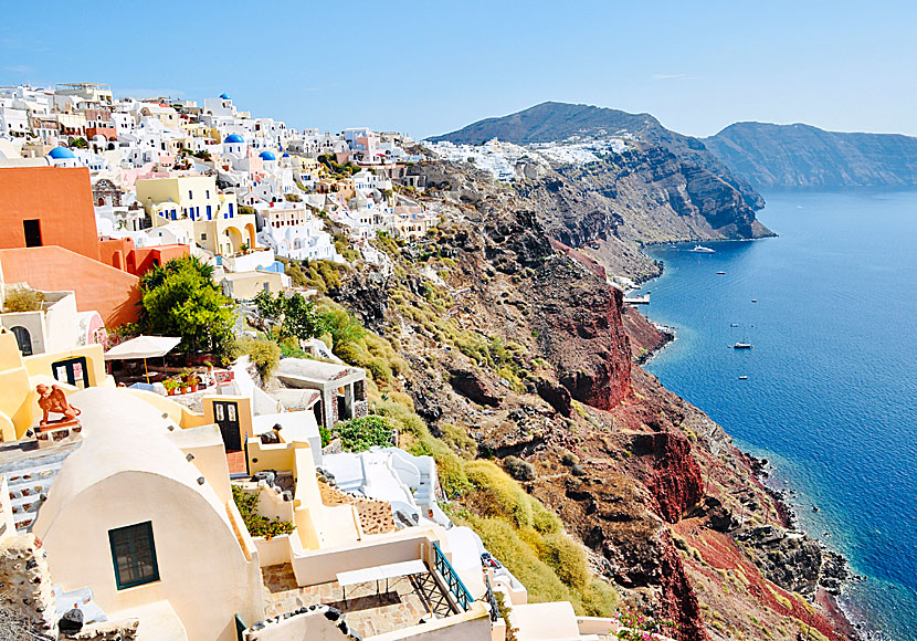 The villages of Oia and Amoudia are not to be missed when traveling to Santorini in the Cyclades.