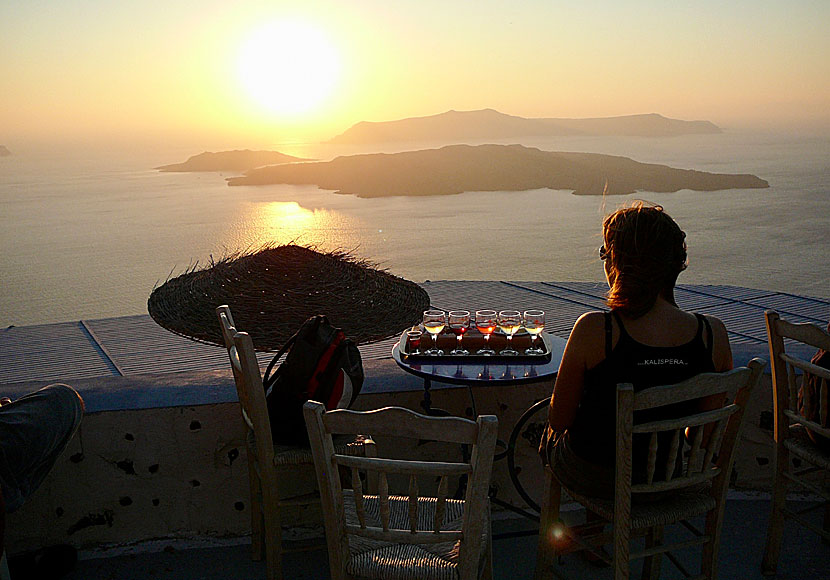 The sunset on Santorini is one of the most beautiful in all of Greece.