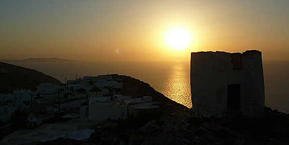 The fantastic sunset from Chora.