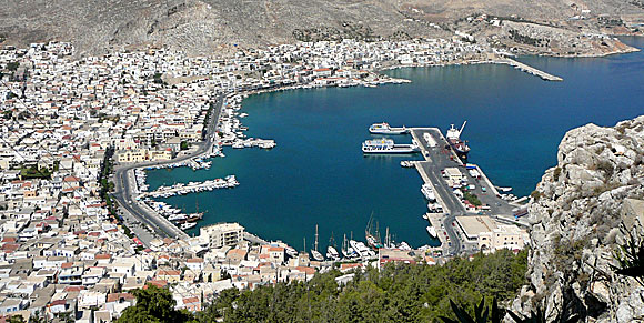 Pothia seen from the convent of Agios Savass.
