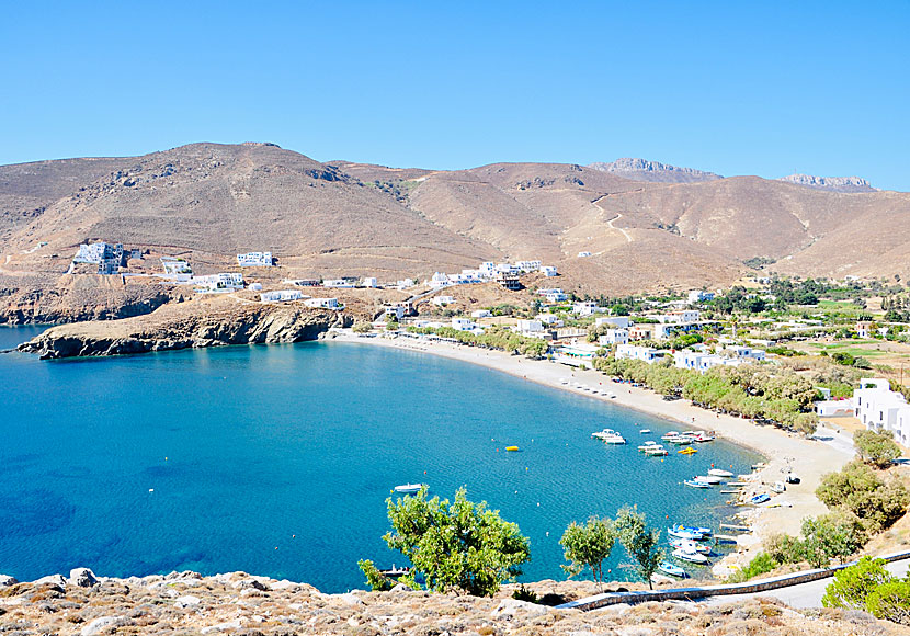 Astypalea is a very barren island, which is noticeable when you sunbathe and swim at Livadia beach.