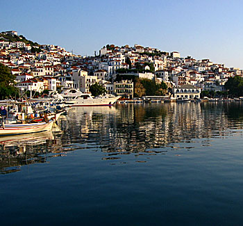 Skopelos town. 