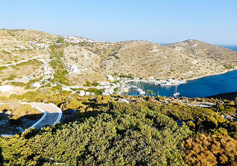The villages of Mikro Chorio, Megalo Chorio and the port of Agathonissi in the Dodecanese.