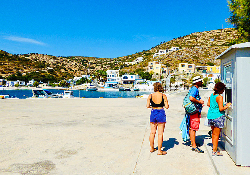 The small port and travel agency on Agathonissi.