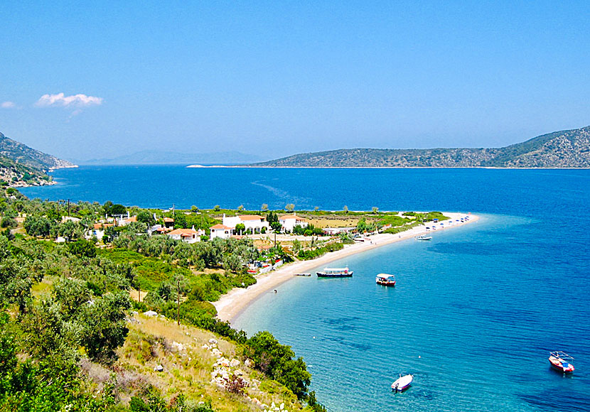View of Agios Dimitrios beach on Alonissos in the Sporades.
