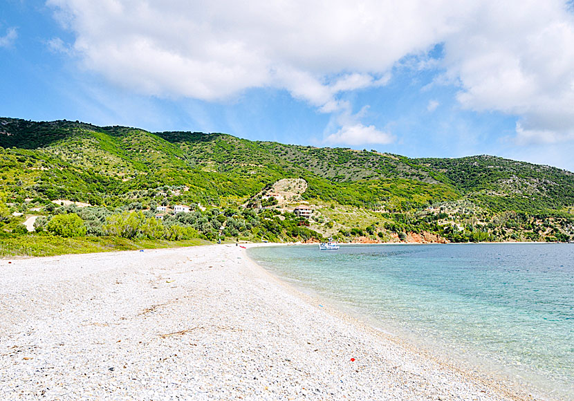 The beach Agios Dimitrios beach on the island of Alonissos in Greece.