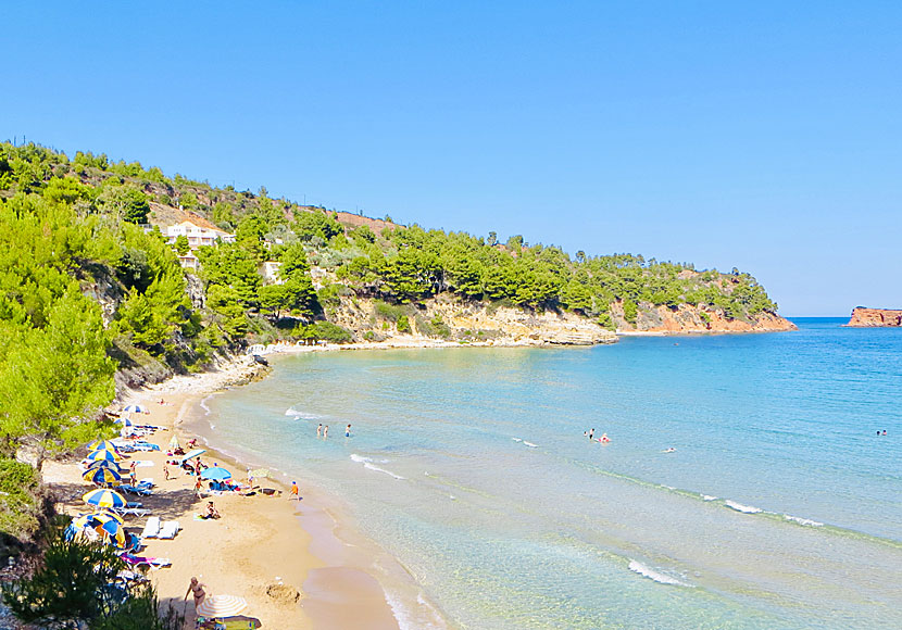 Chrisi Milia beach is the only sandy beach on Alonissos.