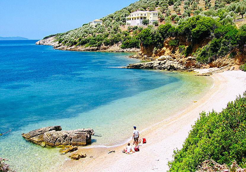 Don't miss Megali Ammos beach when you visit the church of Agioi Anargiri in Alonissos.