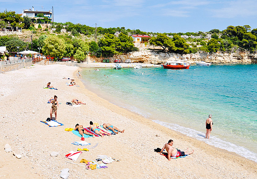 The best beaches on Alonissos. Rousoum beach.