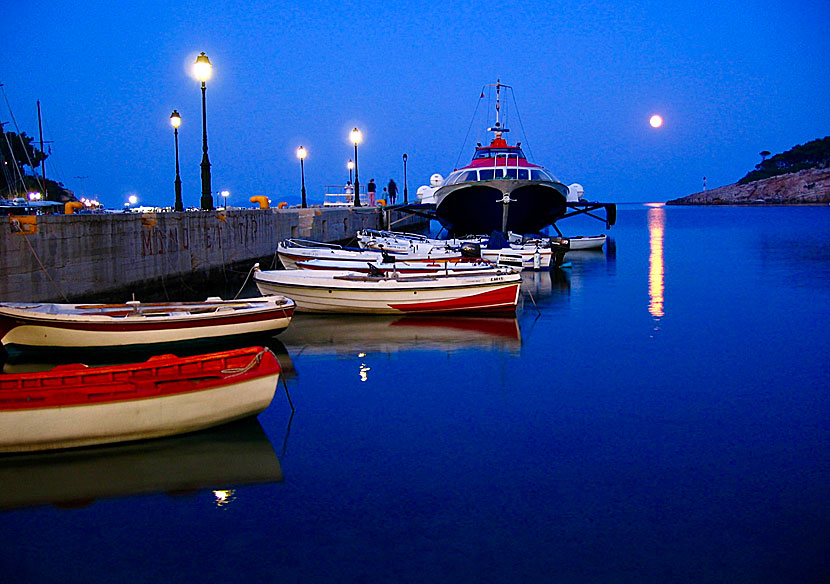 Full moon at Alonissos in Greece.