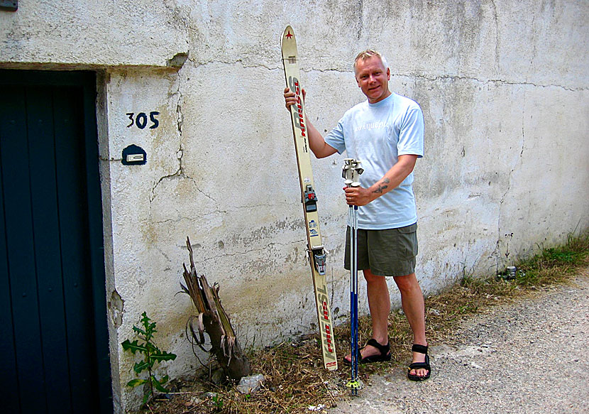 Go slalom on skis in Greece.