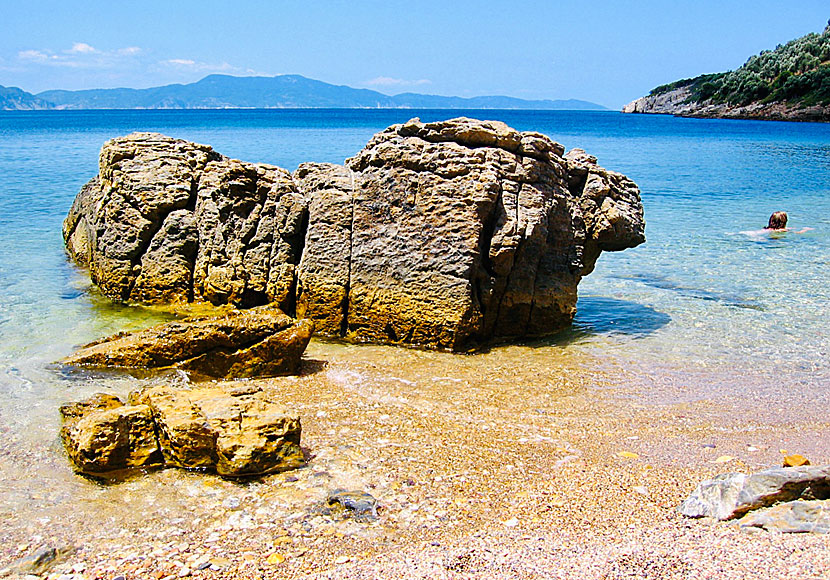 Megali Amos nudist beach on Alonissos.