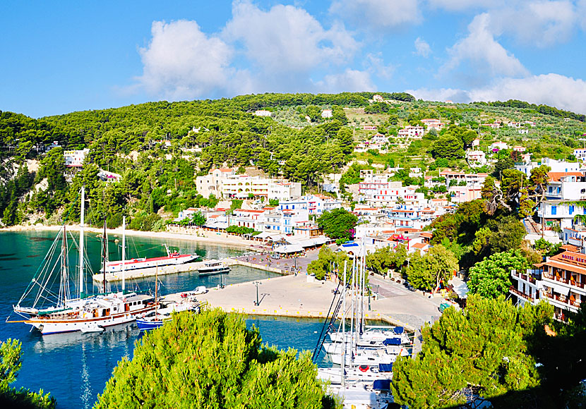 The small port and marina of Patitiri.