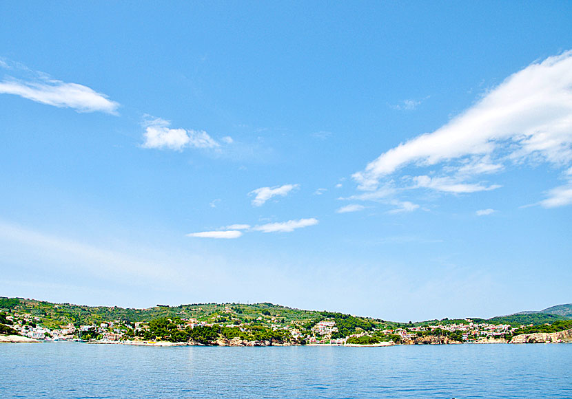 The villages of Patitiri, Roussoum and Votsi on Alonissis in Greece.