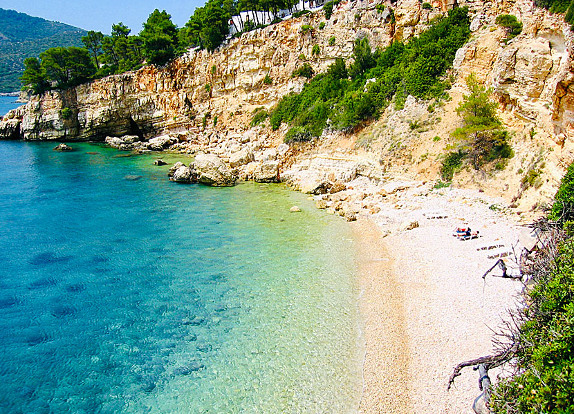 The best beaches on Alonissos. Marpunta beach.