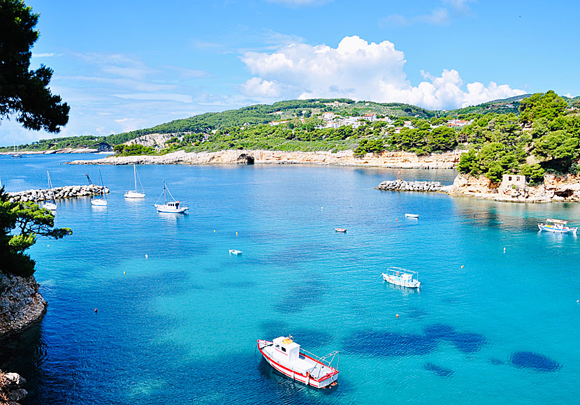 The incredibly beautiful bay where Votsi is located.