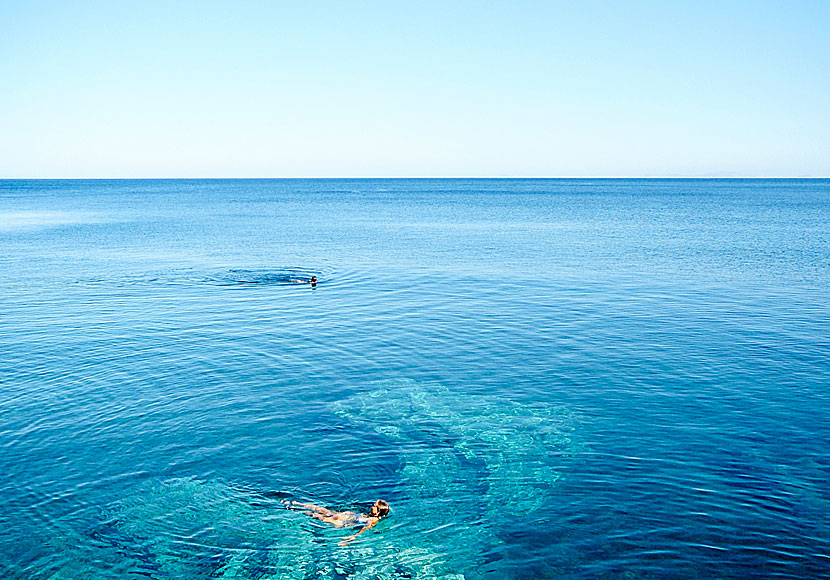 Snorkelling at Agia Anna beach in Amorgos.