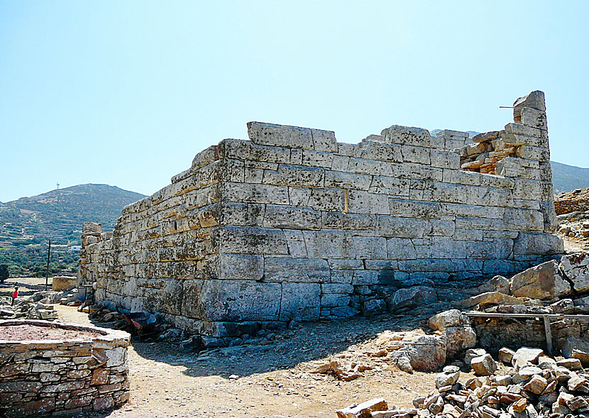 Agia Triada Tower near the village of Arkesini on Amorgos in the Cyclades.