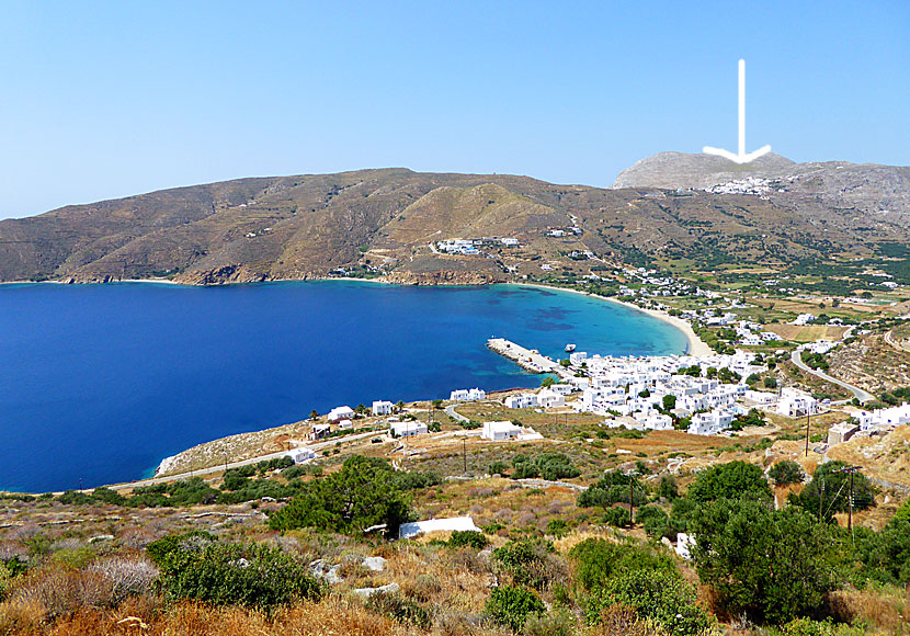 Tholaria lies above Aegiali in Amorgos.