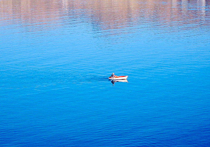 Amorgos - the big blue in Katapola.