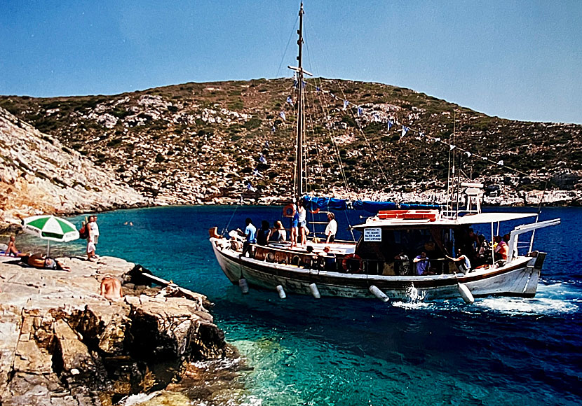 The rocks at Plakes beach in Amorgos.