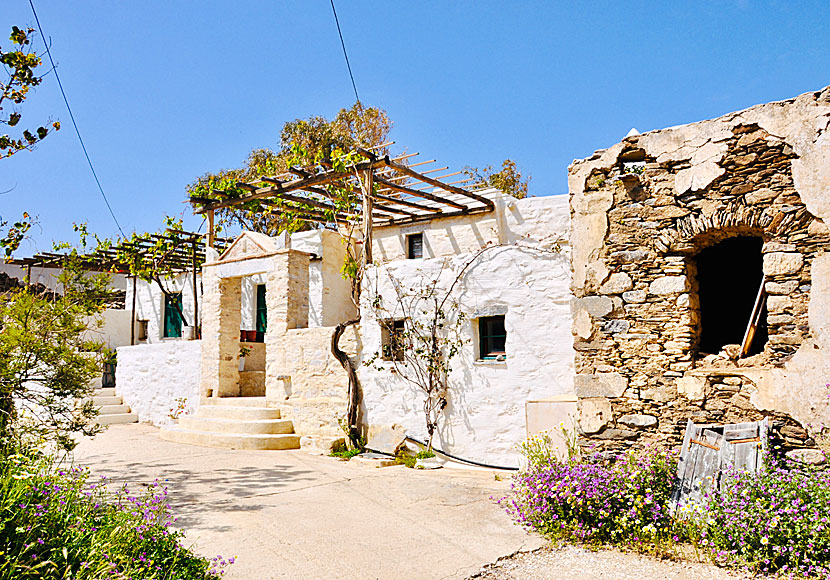 The tiny village of Lefkes near Minoa on Amorgos in Greece.