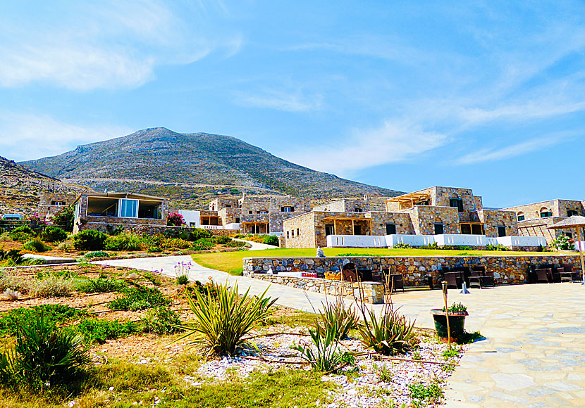 Aqua Petra Hotel in Agios Pavlos near Aegiali on northern Amorgos.