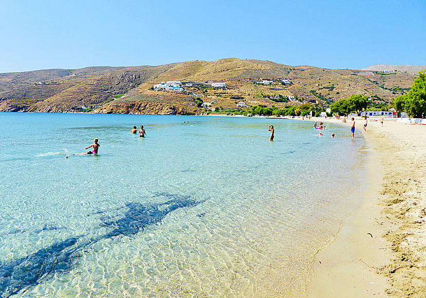 The sandy beach Aegiali on Amorgos.